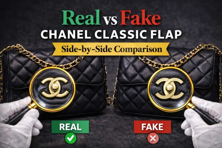 Real vs Fake Chanel Classic Flap Comparison