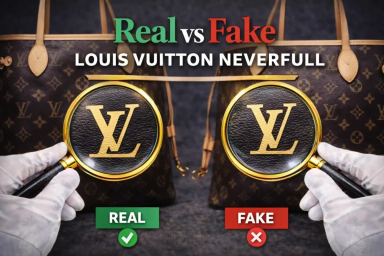 Real vs Fake Louis Vuitton Neverfull